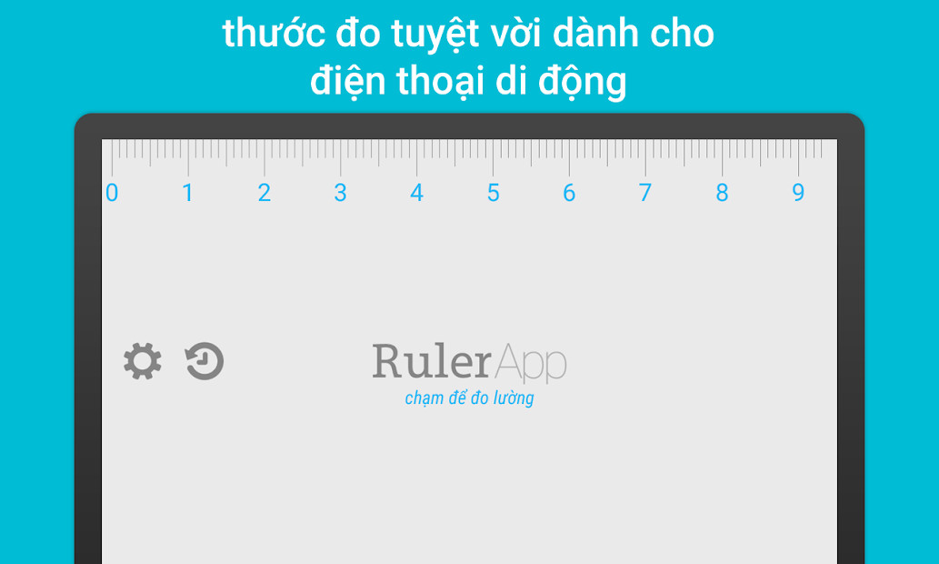 Ứng dụng Ruler App trên điện thoại