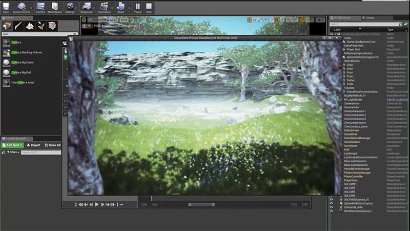 Unreal Engine hỗ trợ nhiều công cụ