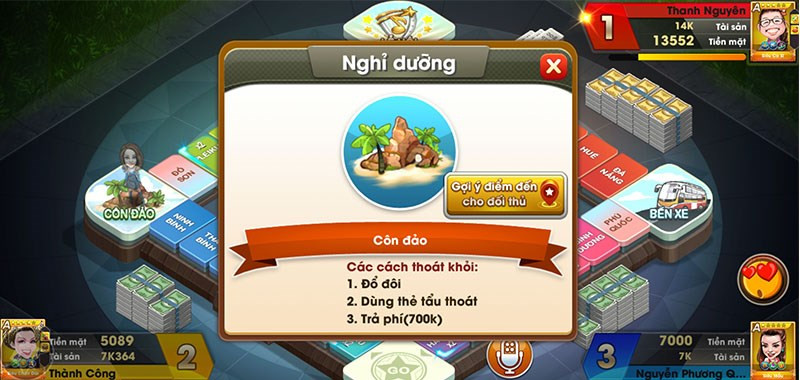 Vượt ngục Côn Đảo trong ZingPlay Cờ Tỷ Phú