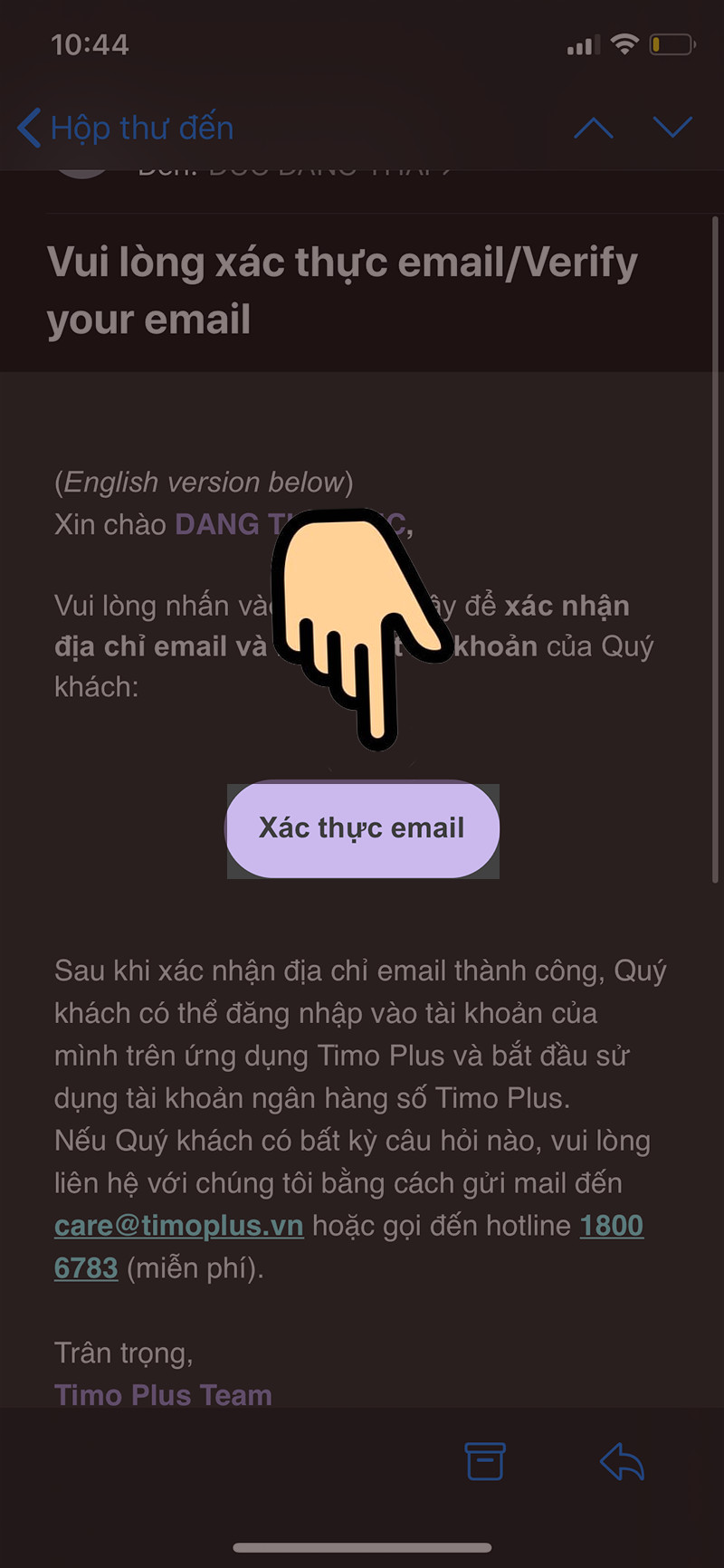 Xác nhận email