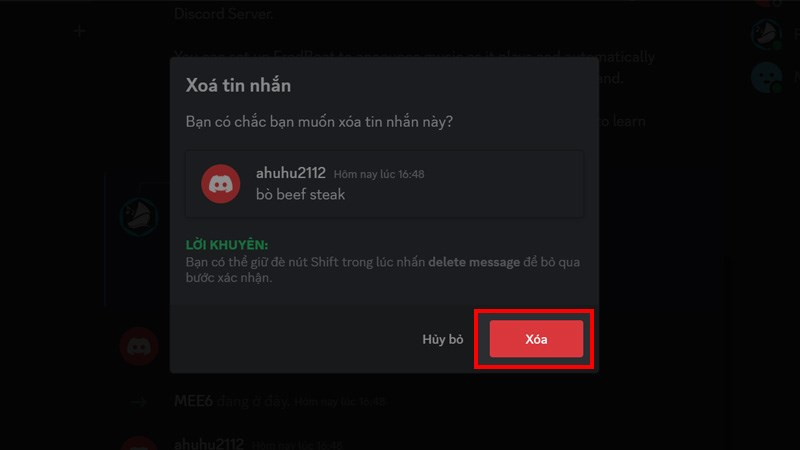 Xác nhận xóa