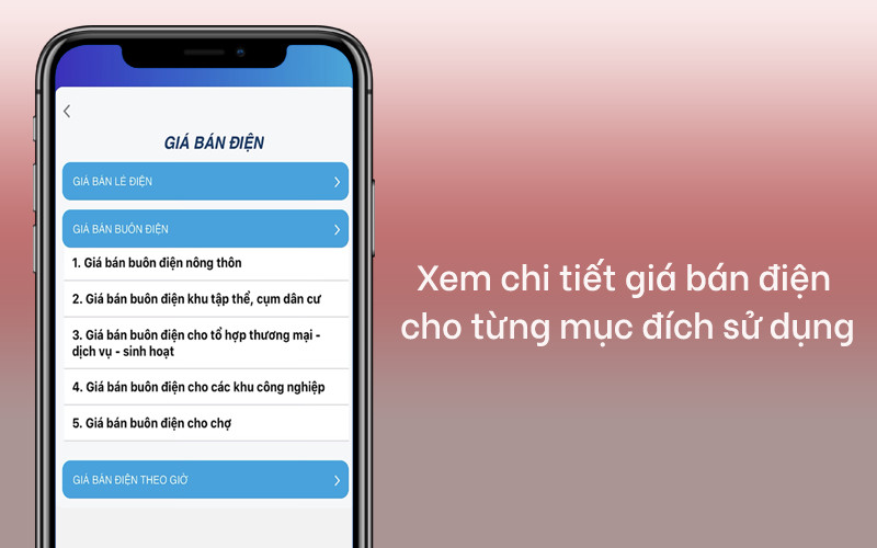 Xem chi tiết giá bán điện cho từng mục đích sử dụng