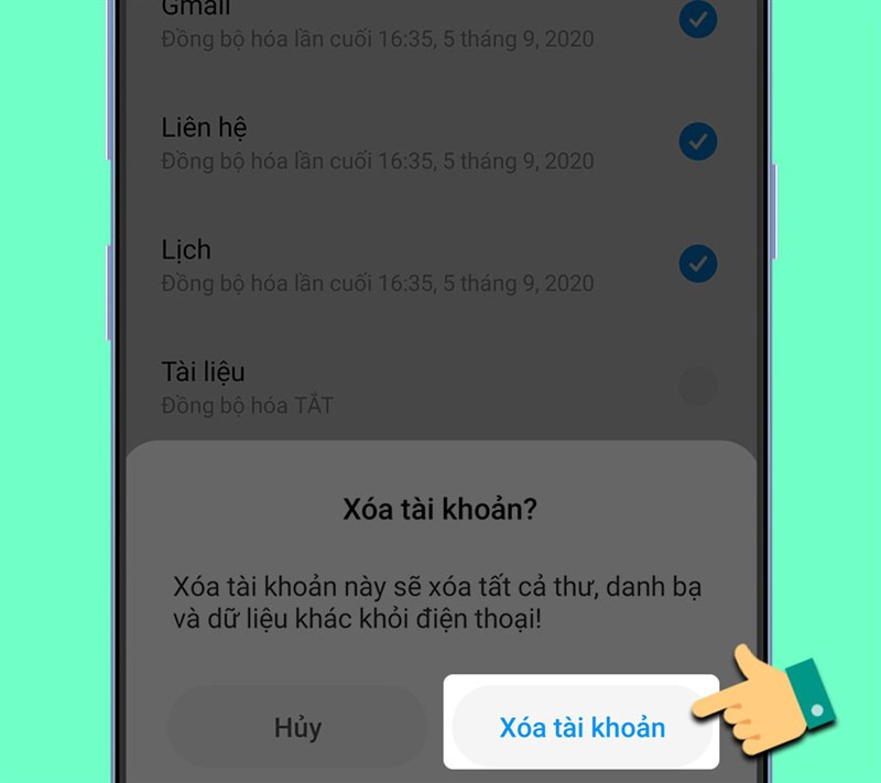 Xóa tài khoản