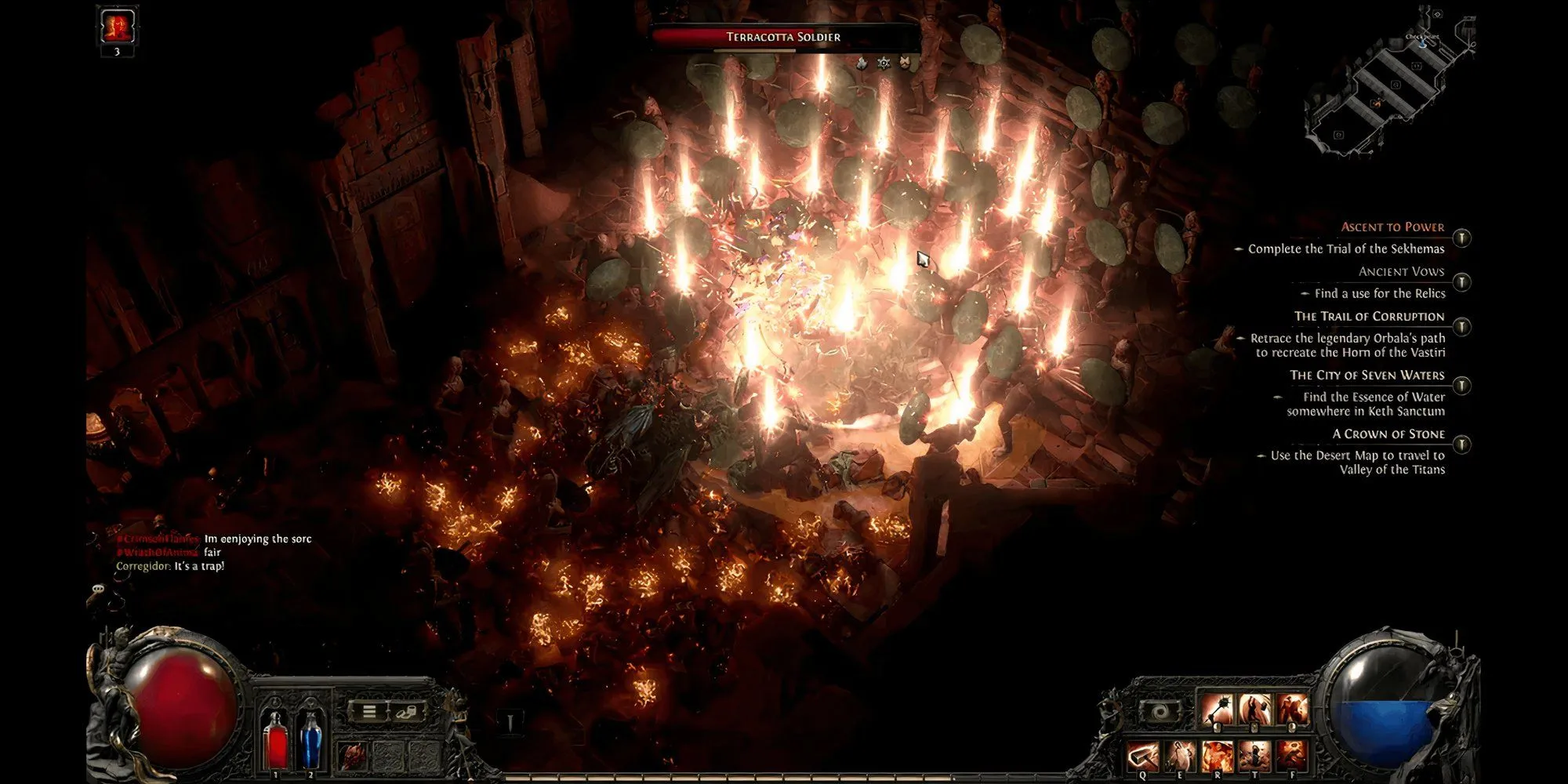 A display of the warrior