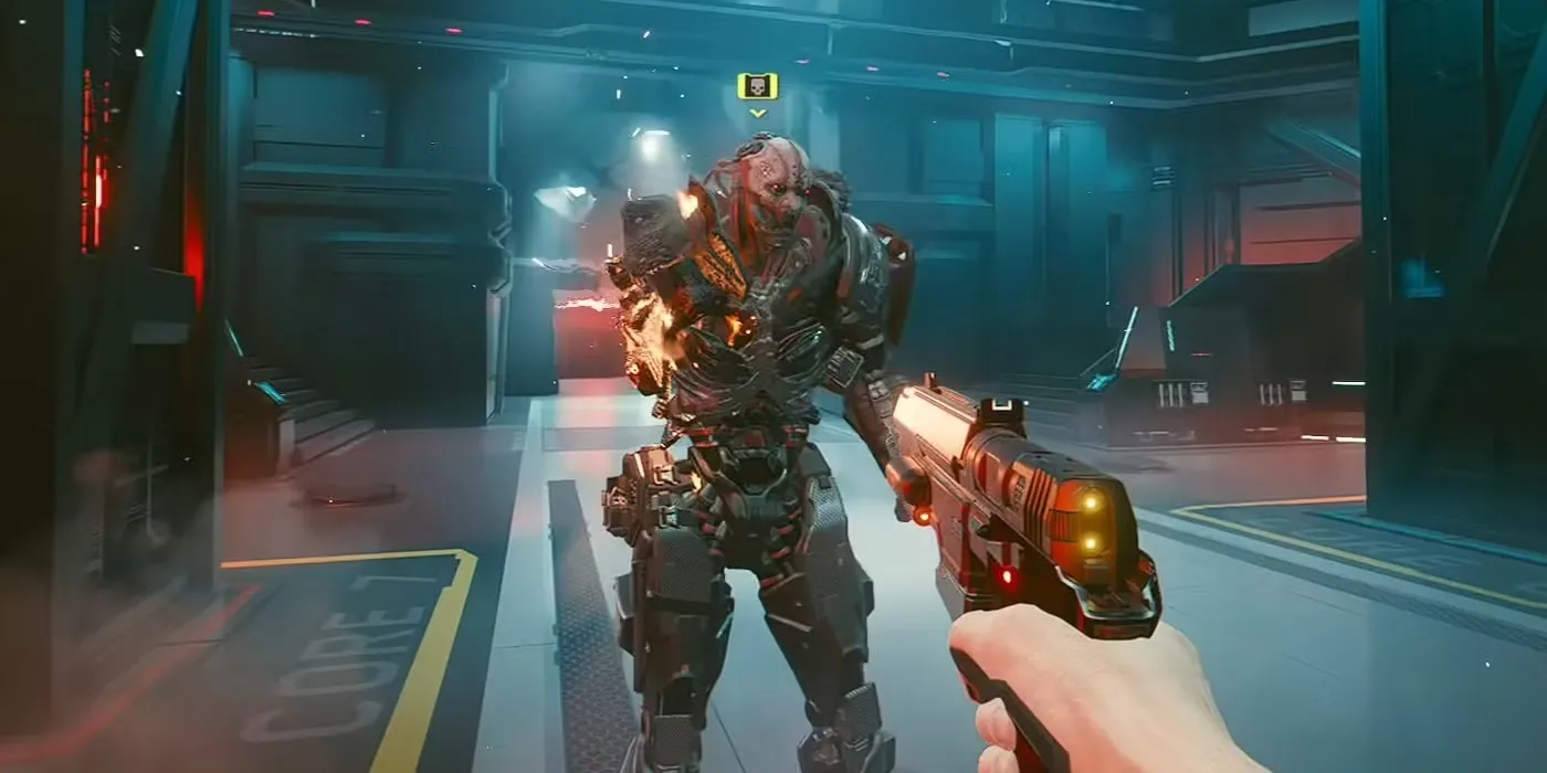 Adam Smasher, một cyborg đáng sợ trong Cyberpunk 2077, là một ví dụ điển hình cho trận đấu trùm nhàm chán