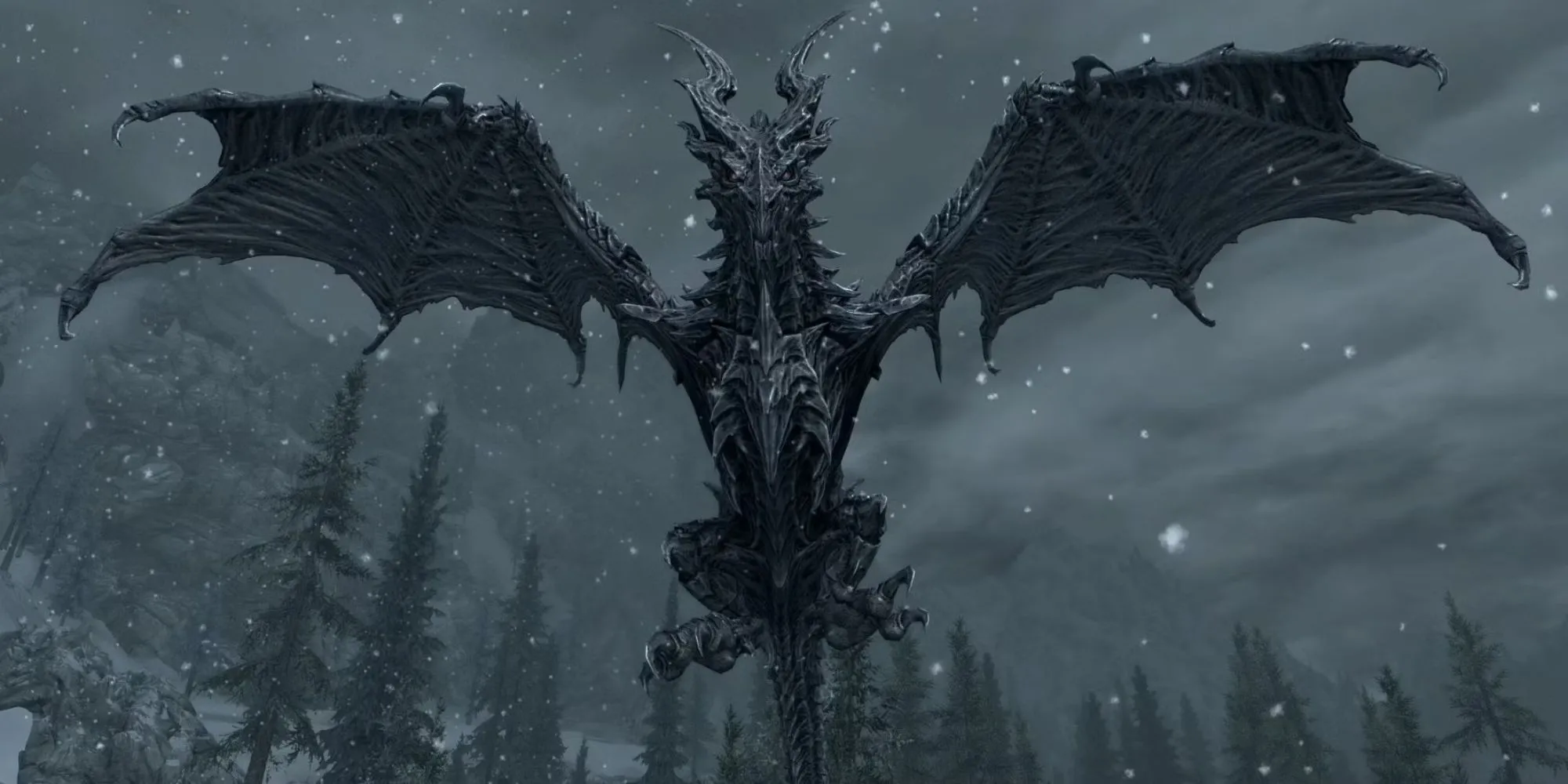Alduin, con rồng phản diện chính trong Skyrim, dù hùng vĩ nhưng trận chiến lại thiếu chiều sâu cơ chế