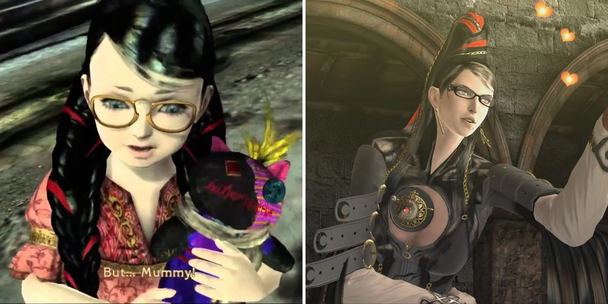 Bayonetta và Cereza trong game Bayonetta với nhiều nét tương đồng