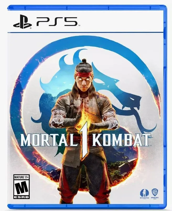 Bìa đĩa phiên bản Standard của game đối kháng Mortal Kombat 1 trên PlayStation 5