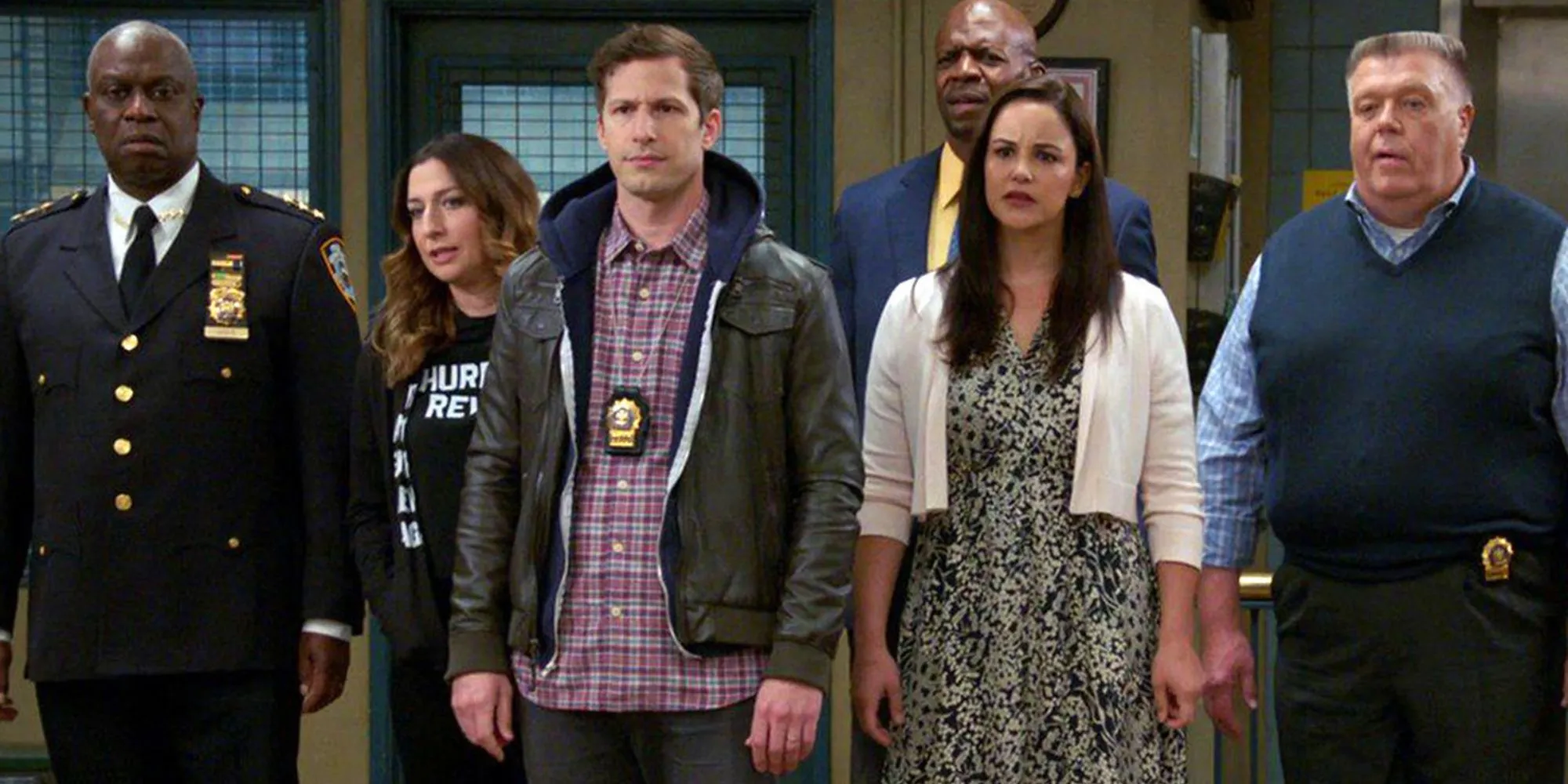 Biểu tượng cảnh sát Brooklyn Nine-Nine, thể hiện tinh thần phá án và hài hước của bộ phim
