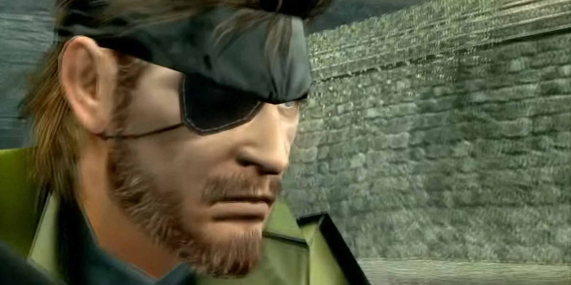 Big Boss trong một đoạn cắt cảnh của Metal Gear Solid: Peace Walker, thể hiện chiều sâu cốt truyện.