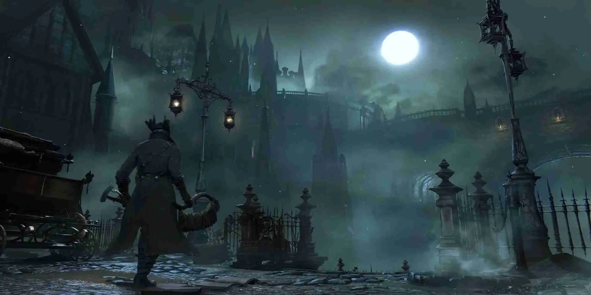 Bối cảnh u ám đặc trưng trong tựa game Bloodborne