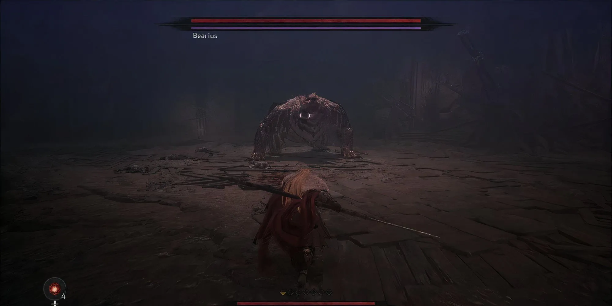 Boss Bearius tấn công trong The First Berserker Khazan