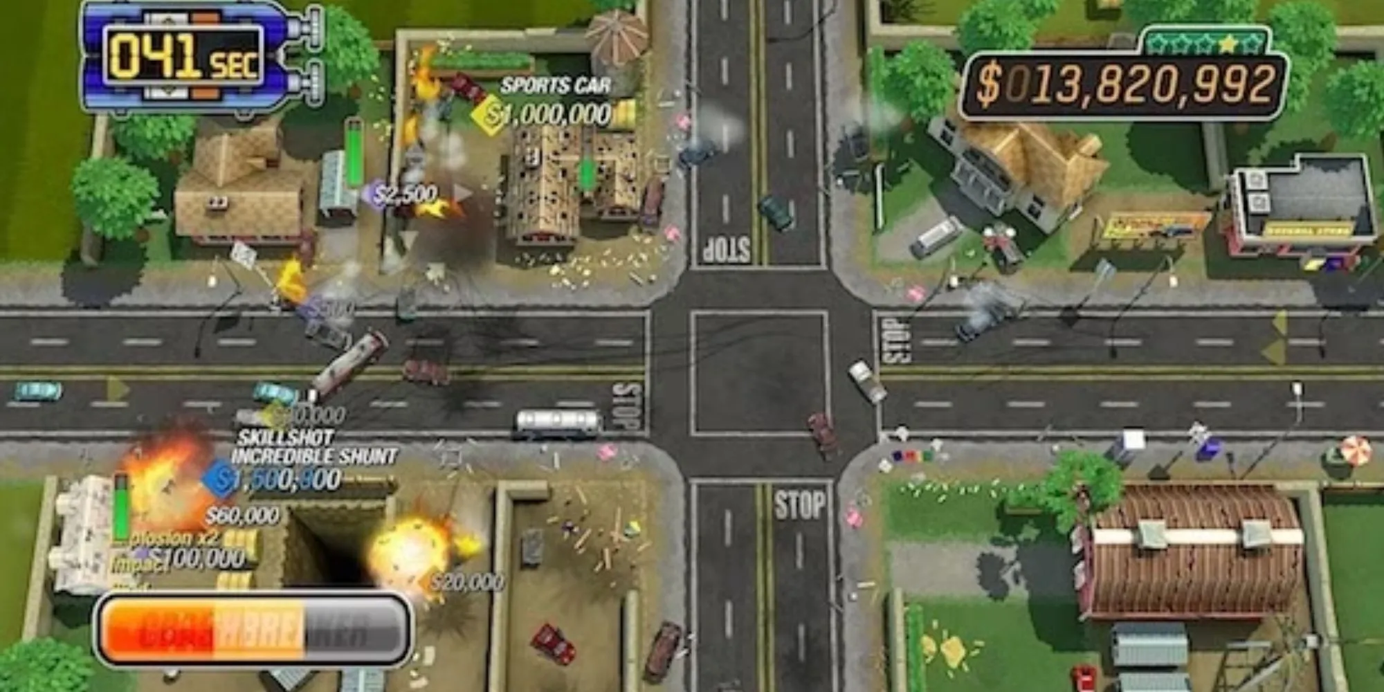 Burnout Crash! với góc nhìn từ trên xuống và đồ họa hoạt hình