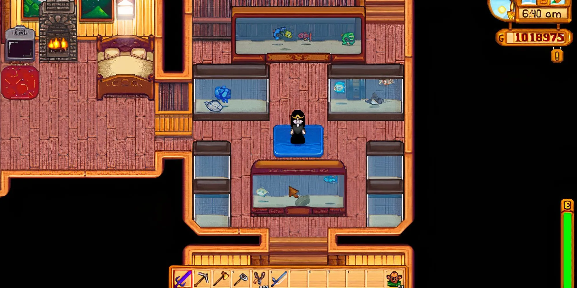 Các bể cá được trang trí trong nhà của người chơi Stardew Valley