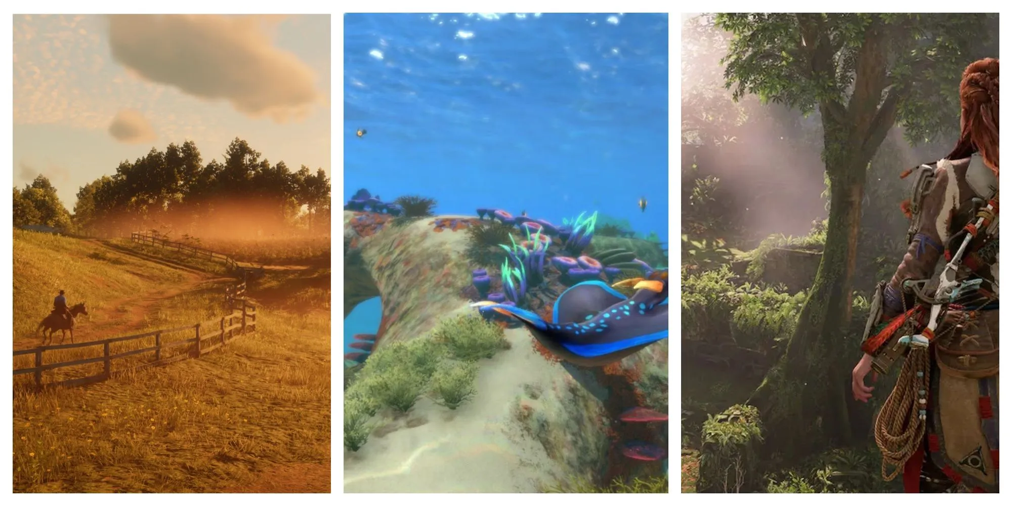 Các game có hệ sinh thái phong phú như Red Dead Redemption 2, Subnautica, Horizon Zero Dawn