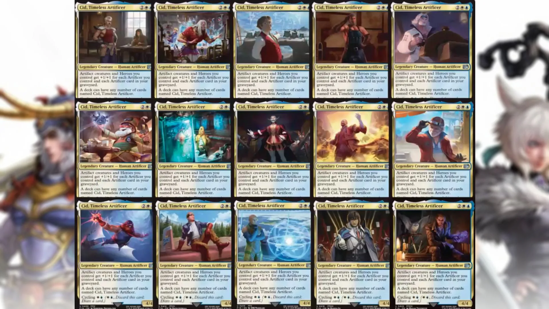 Thẻ Cid trong Magic The Gathering Final Fantasy: Quy Tắc Đặc Biệt Cho Phép Chơi 'Không Giới Hạn' 1 Các phiên bản thẻ bài Cid, Timeless Artificer trong bản crossover Magic The Gathering Final Fantasy