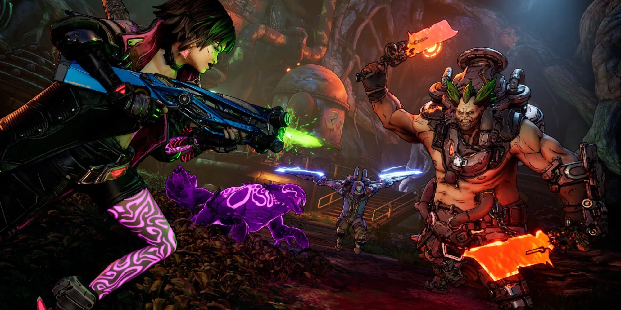 Cảnh chiến đấu ấn tượng cùng nhân vật Vex và Rafa trong Borderlands 4
