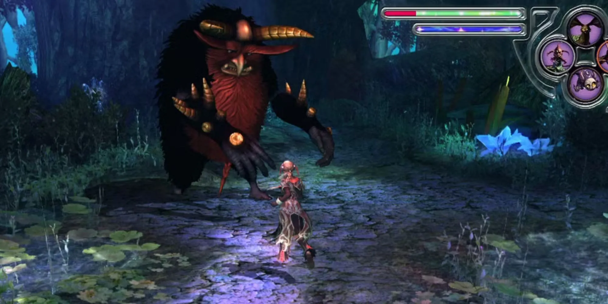 Cảnh chiến đấu trong game Folklore trên PS3