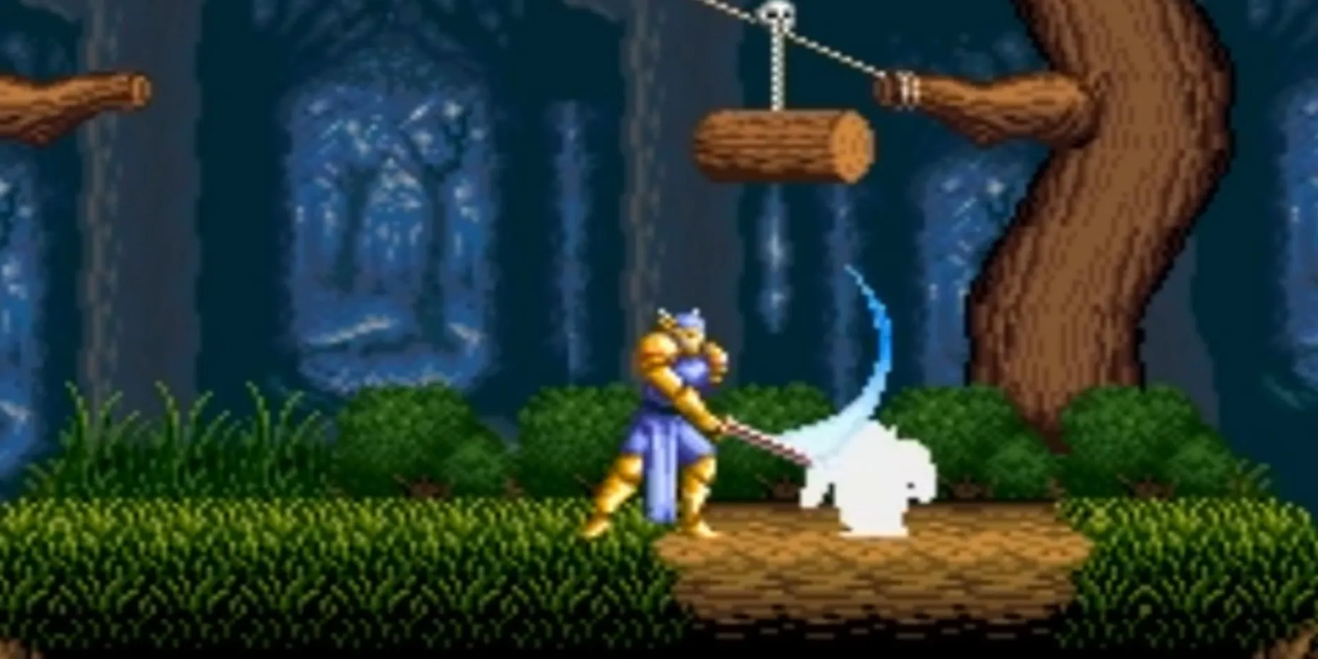 10 Tựa Game SNES Xuất Sắc Bạn Có Thể Đã Bỏ Lỡ 1 Cảnh chiến đấu trong phần hành động của game ActRaiser trên SNES