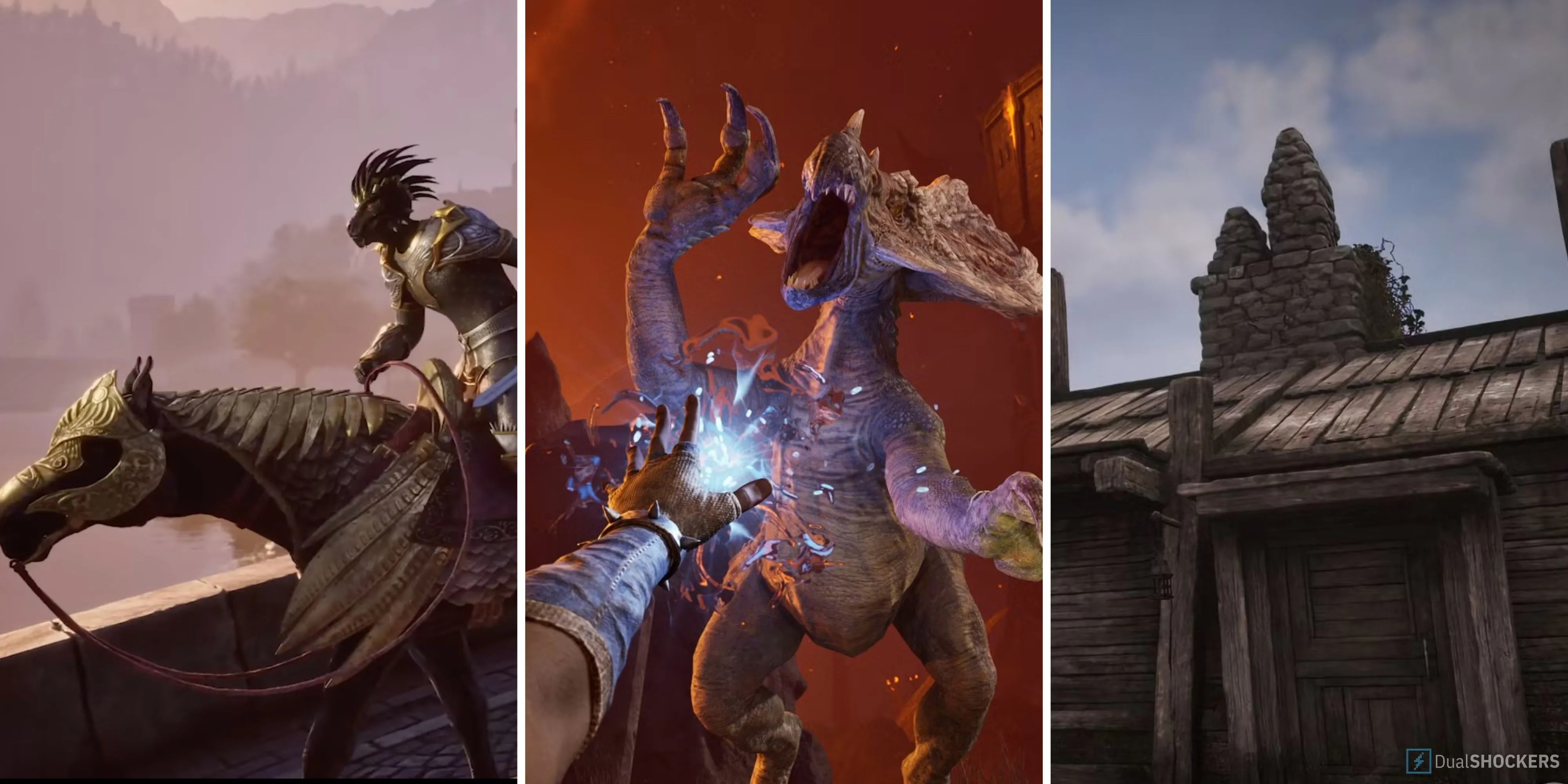 Cảnh game Oblivion Remastered hiển thị các hoạt động trong Cyrodiil