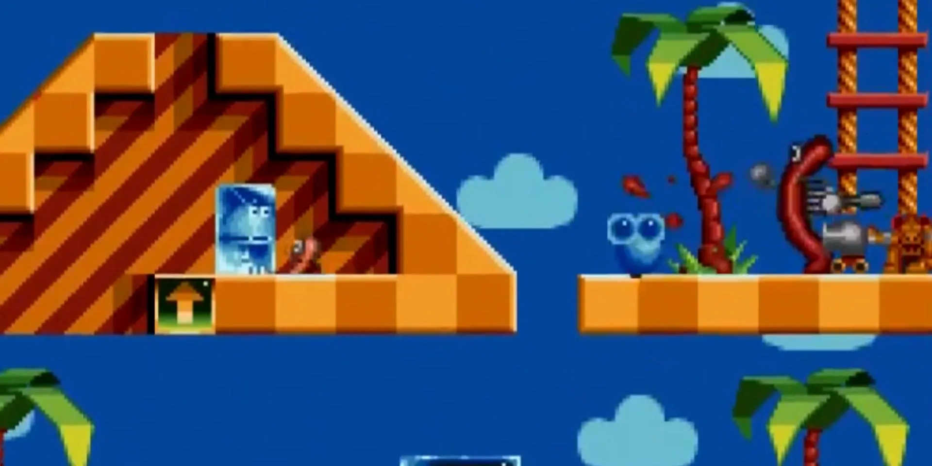 Cảnh gameplay của Super Putty, tựa game hành động kỳ lạ trên SNES