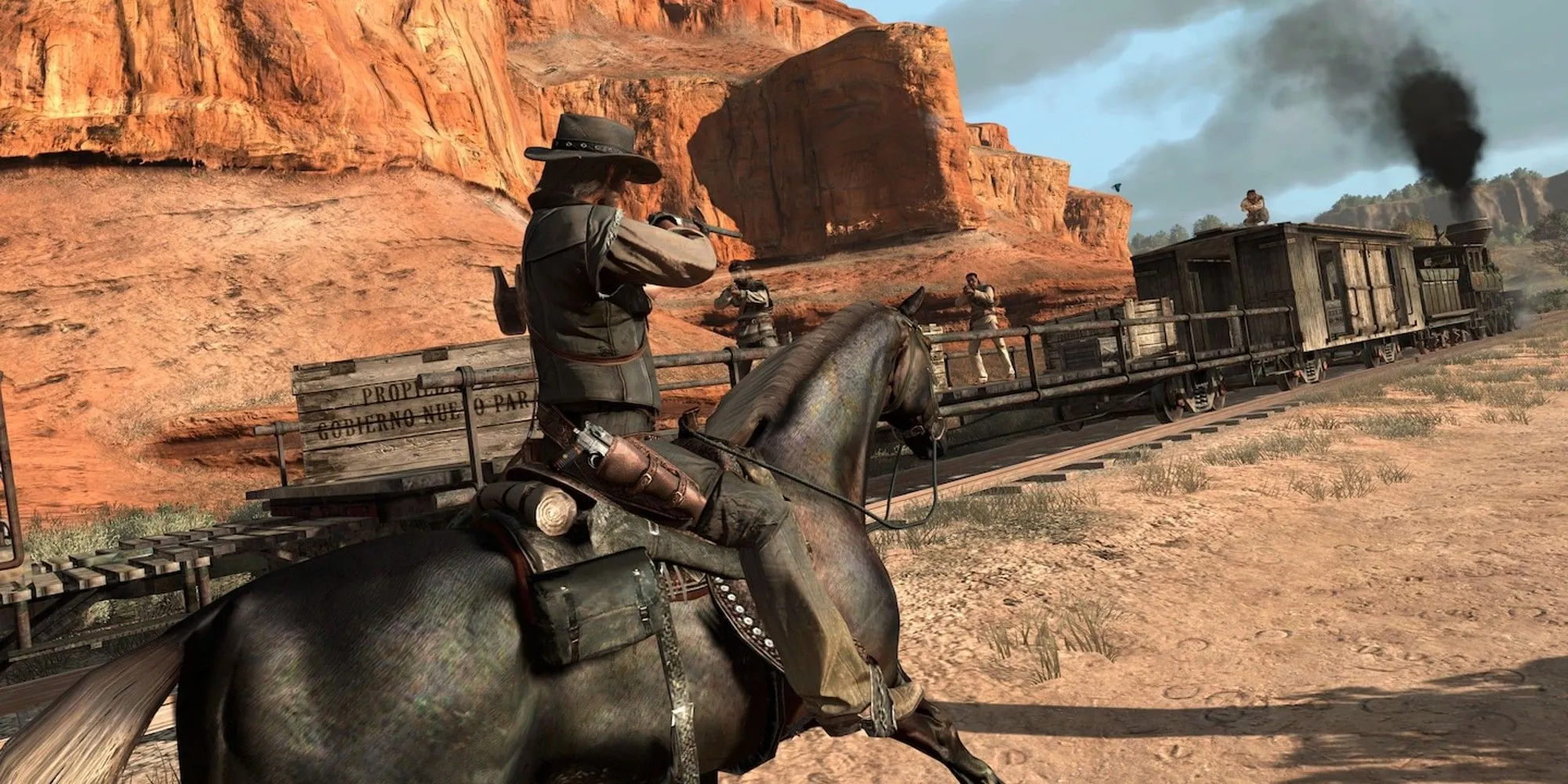 Red Dead Redemption: Tuyệt Tác Của Rockstar, Vượt Xa GTA 1 Cảnh rượt đuổi cướp tàu kịch tính trong Red Dead Redemption