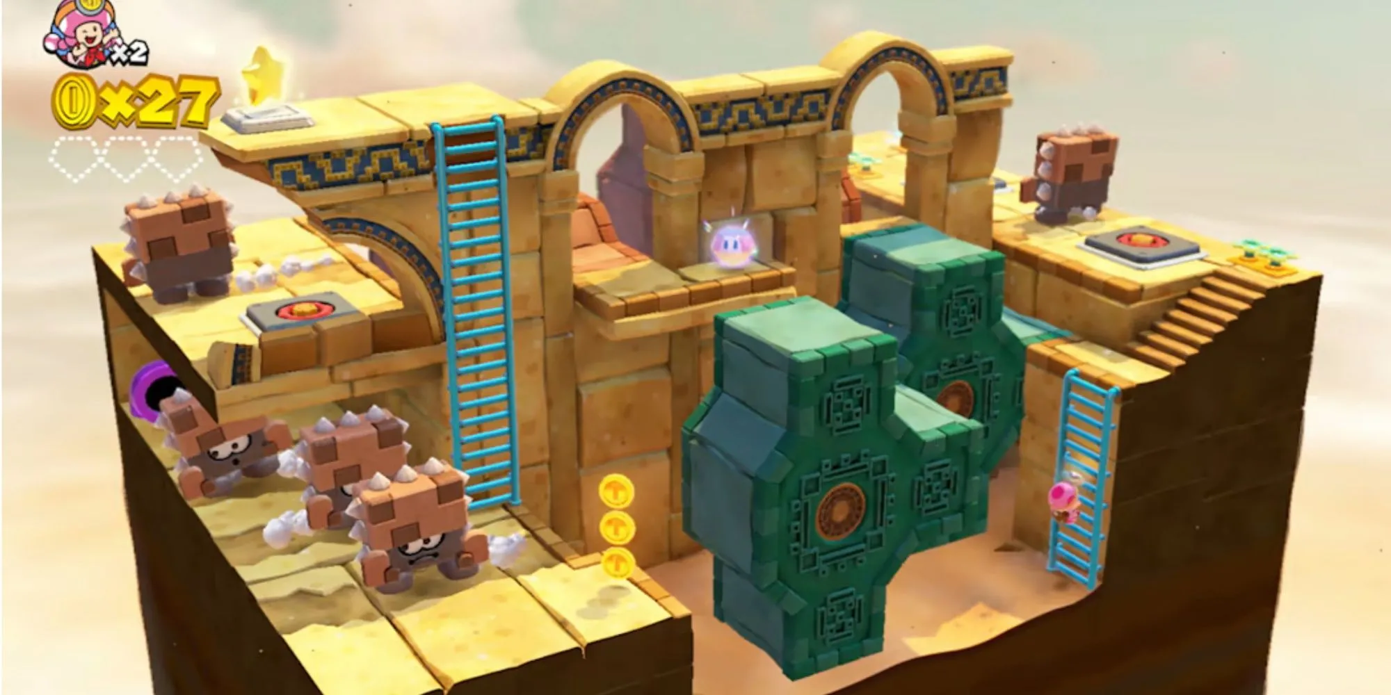 Captain Toad khám phá màn chơi diorama góc nhìn độc đáo trong game Captain Toad Treasure Tracker