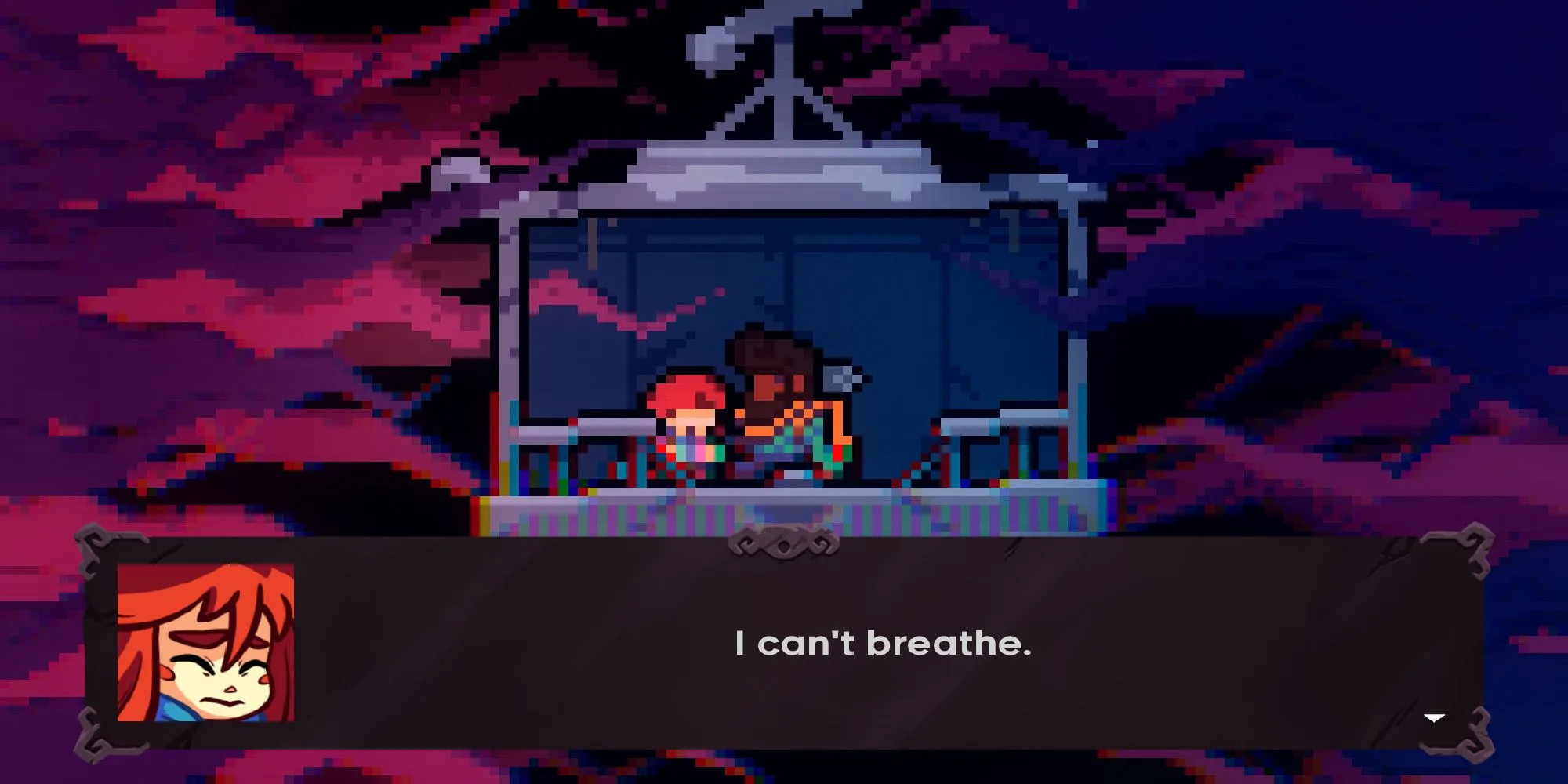 Celeste Madeline having a panic attack