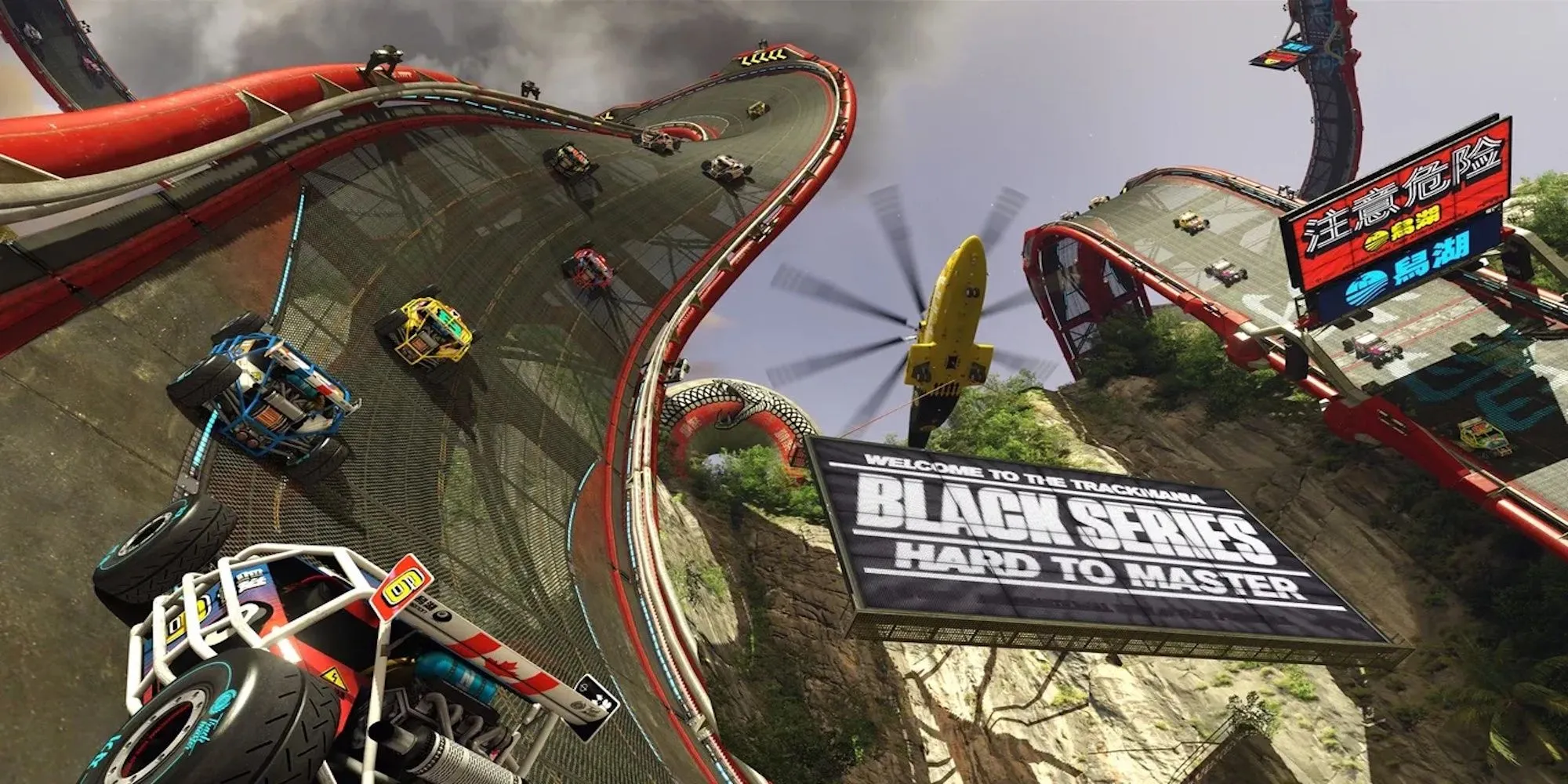 Chiếc xe đua lao dốc trong Trackmania Turbo