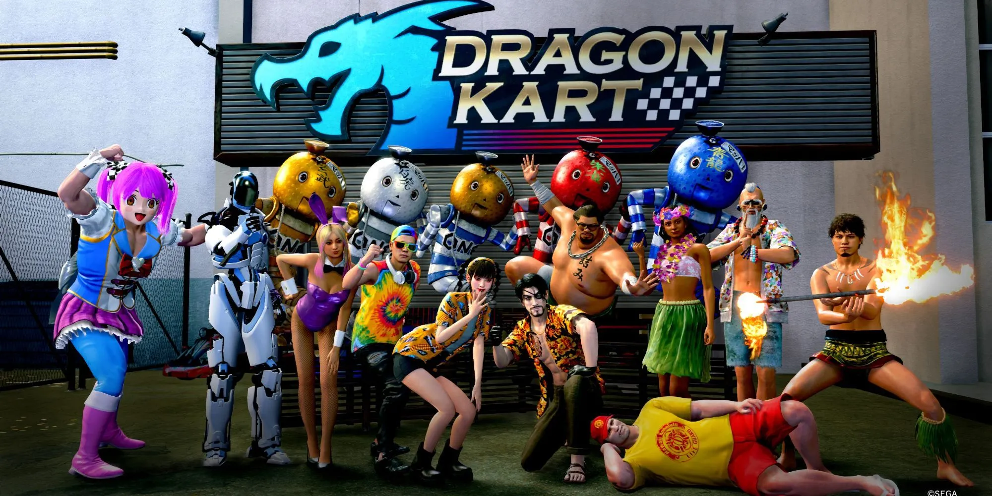 Đường đua Dragon Kart trong Like a Dragon: Pirate Yakuza
