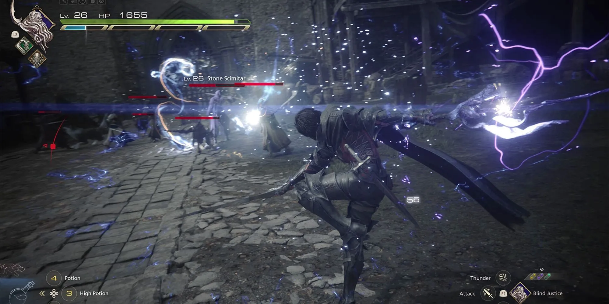 Final Fantasy 16 cảnh Clive chiến đấu