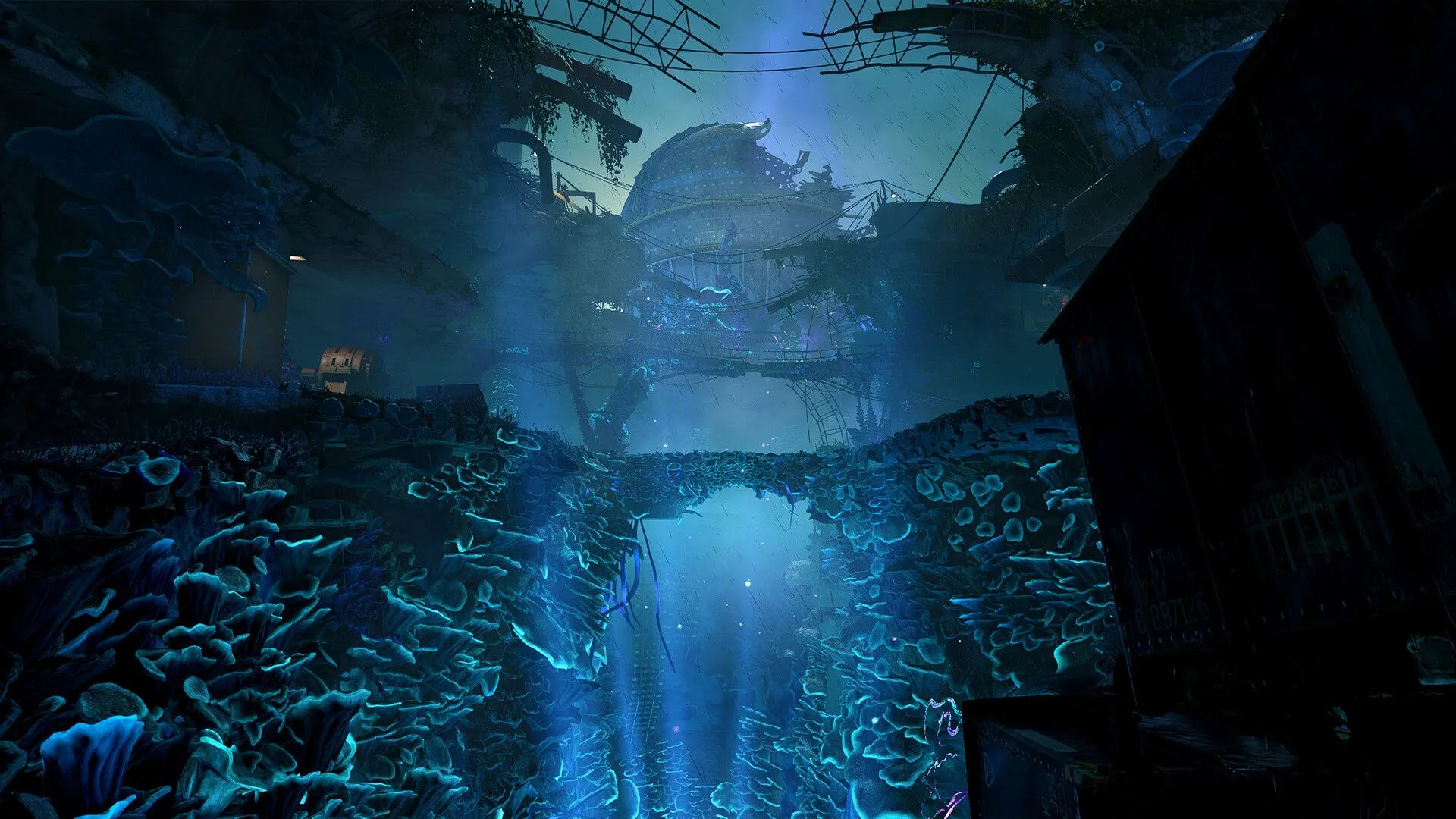Game thủ Atomfall ẩn nấp và quan sát trong một ngôi làng hẻo lánh.