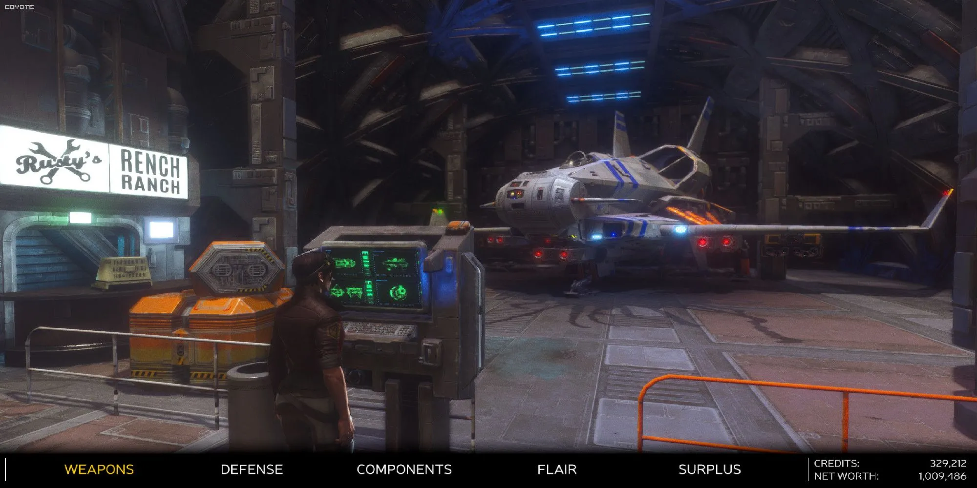 Giao diện tùy chỉnh và sơn phi thuyền trong Rebel Galaxy Outlaw