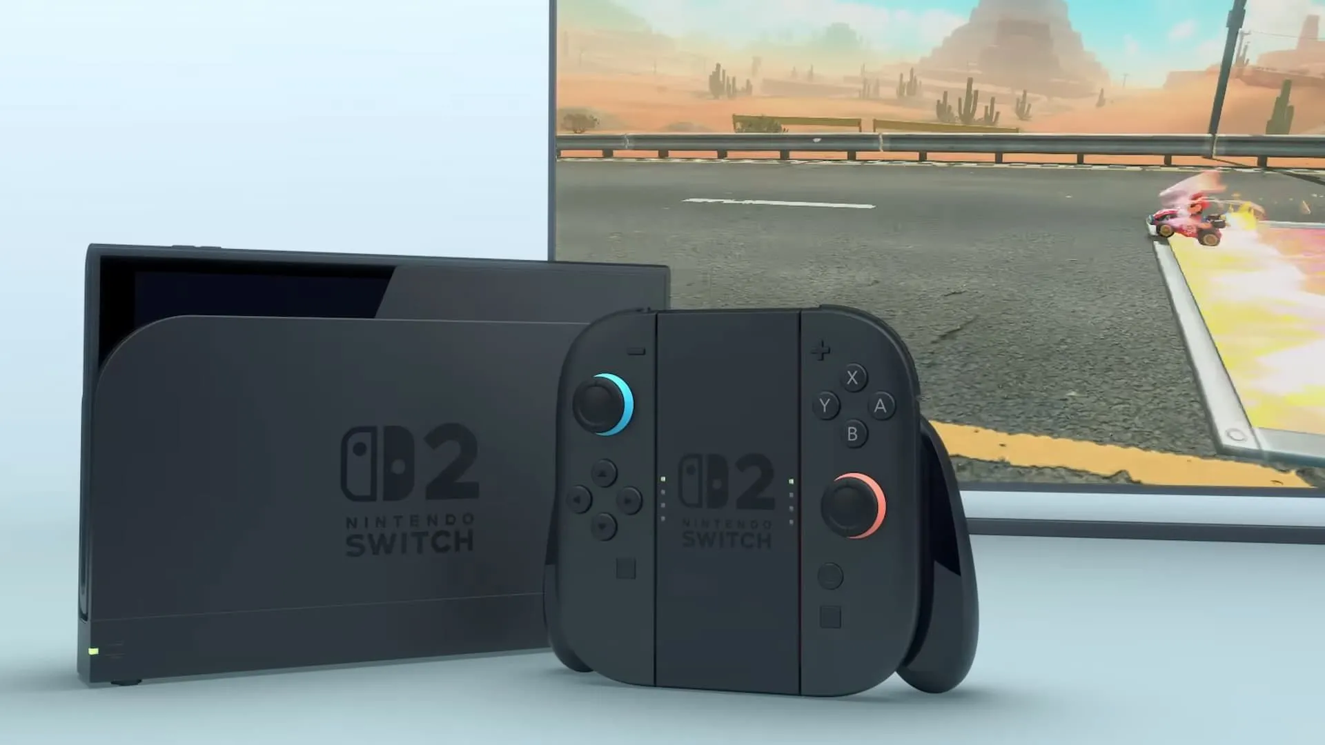 Hình ảnh concept Nintendo Switch 2 với Joy-Con và logo Nintendo Direct