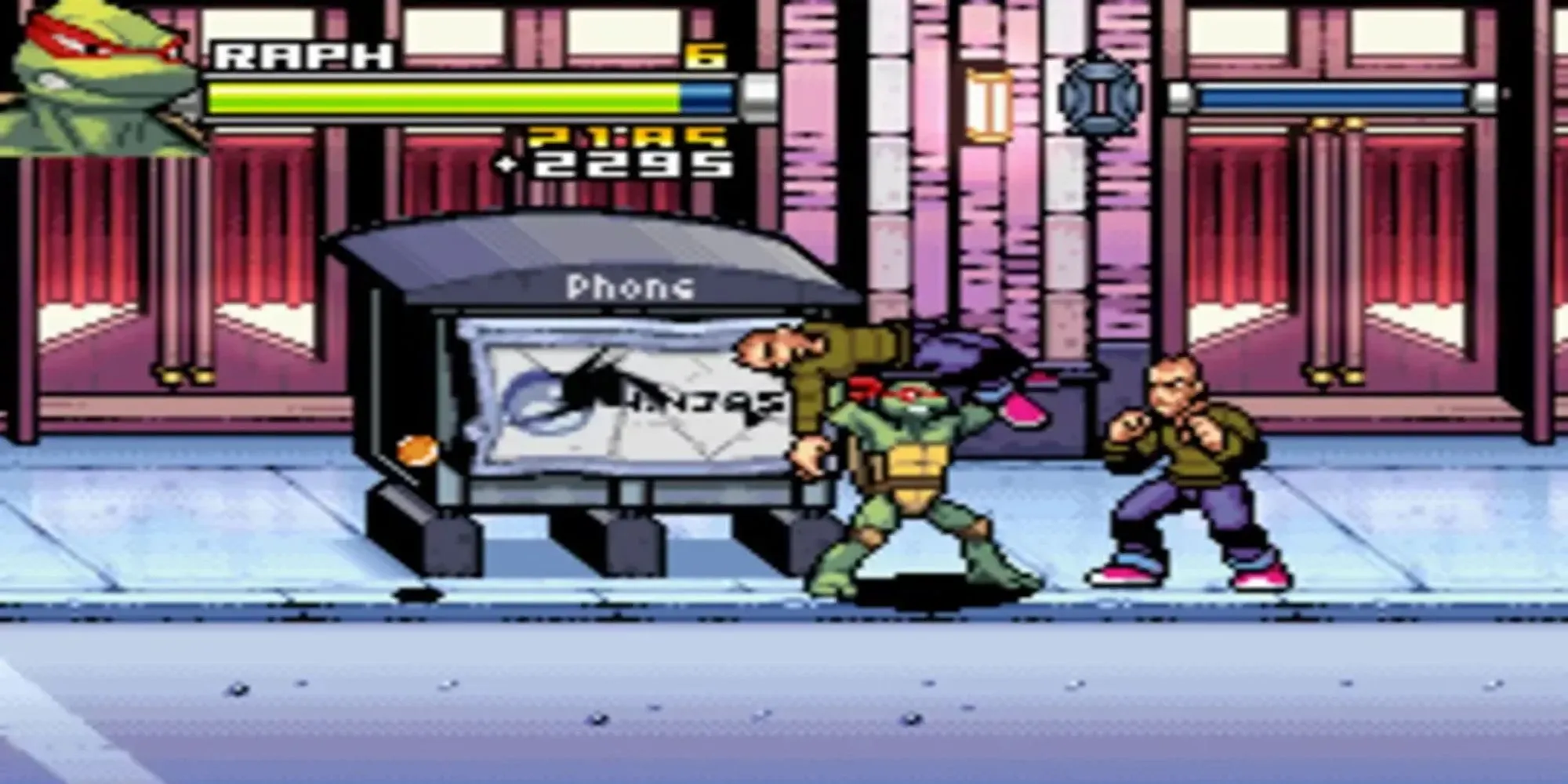 Hình ảnh gameplay TMNT 2007 trên GBA