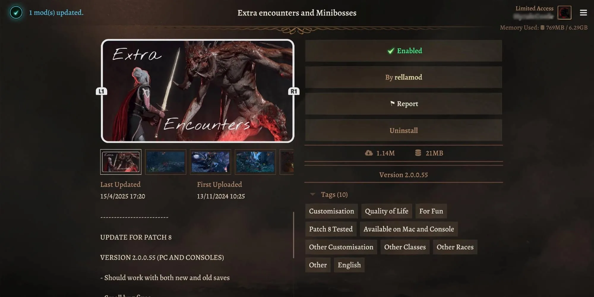 Hình ảnh một cuộc chạm trán với kẻ địch mới trong Baldur's Gate 3 được thêm vào bởi mod Alternate/Extra Encounters