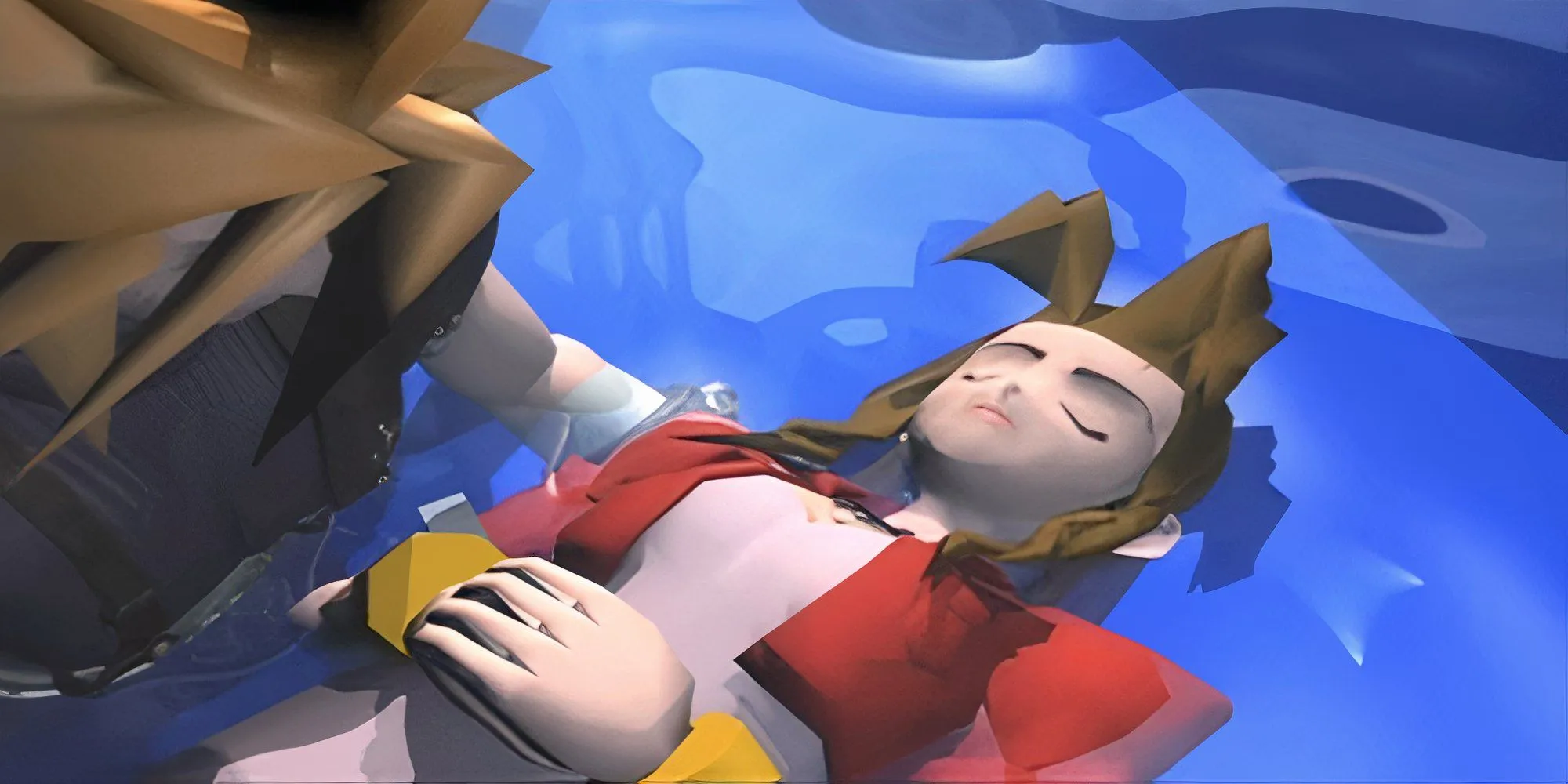 Thẻ Magic The Gathering Mới Tái Hiện Cảnh Sephiroth Kết Liễu Aerith Trong Final Fantasy 7 1 Hình ảnh thẻ bài Magic The Gathering Sephiroth's Intervention mô tả cảnh Sephiroth chuẩn bị tấn công Aerith trong Final Fantasy VII