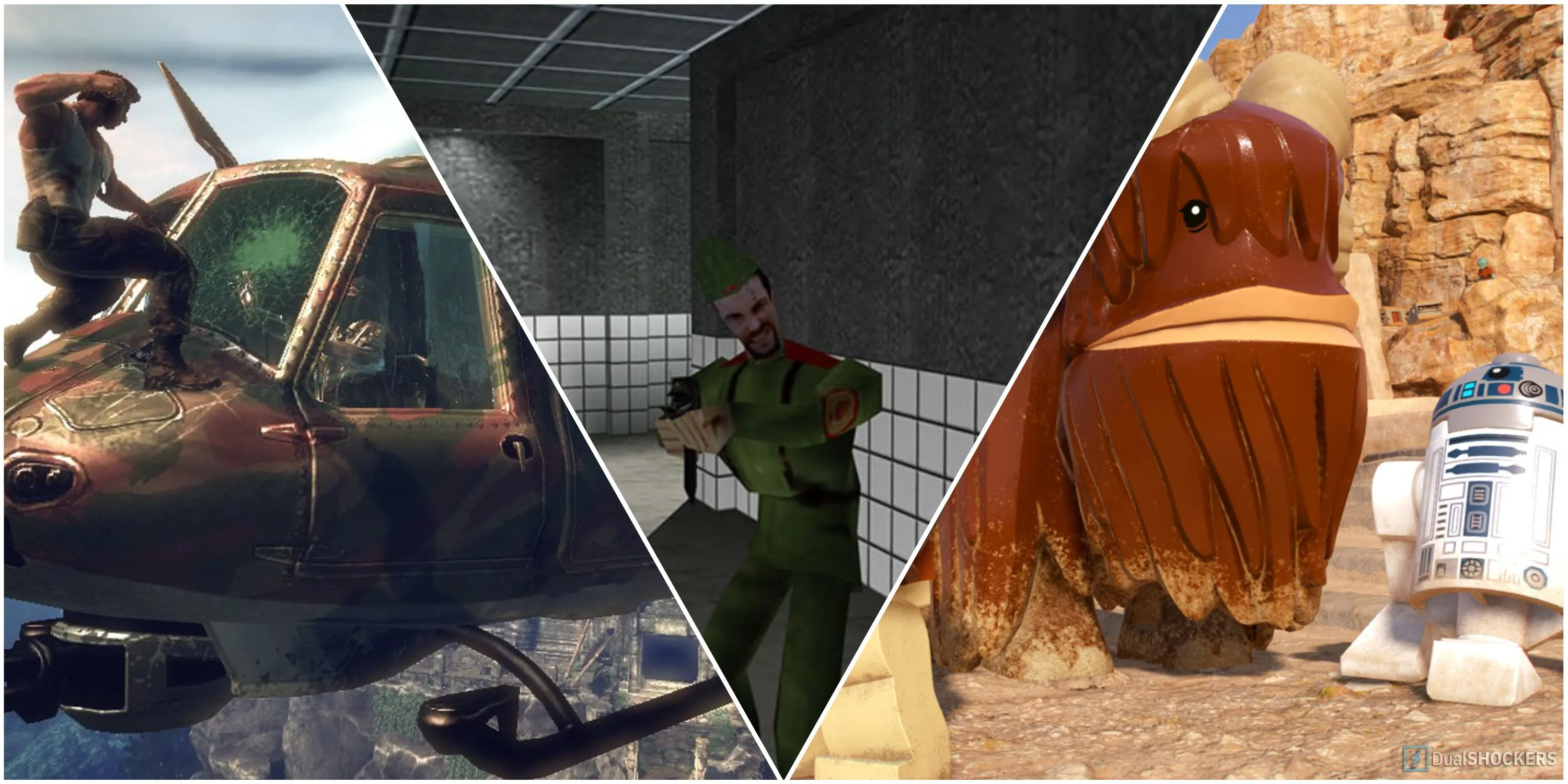 10 Tựa Game Hoàn Hảo Để Chuyển Thể Thành Series Phim Hoạt Hình 1 Hình ảnh tổng hợp các bìa game X-Men Origins Wolverine, GoldenEye 007, Lego Star Wars Skywalker Saga