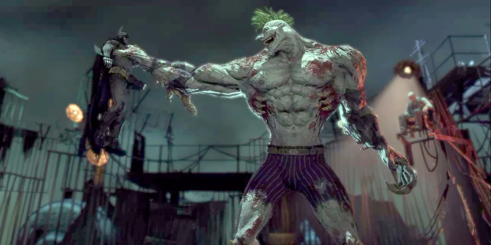 Joker biến đổi thành dạng Titan trong Batman: Arkham Asylum, một trận đấu trùm gây nhiều tranh cãi
