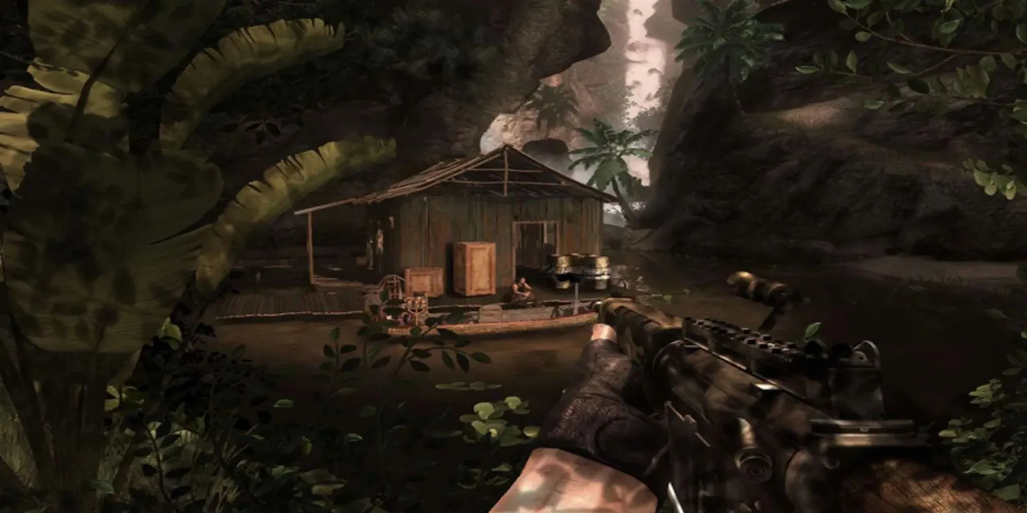 Khung cảnh chiến trường trong game thế giới mở Far Cry 2 trên PlayStation 3
