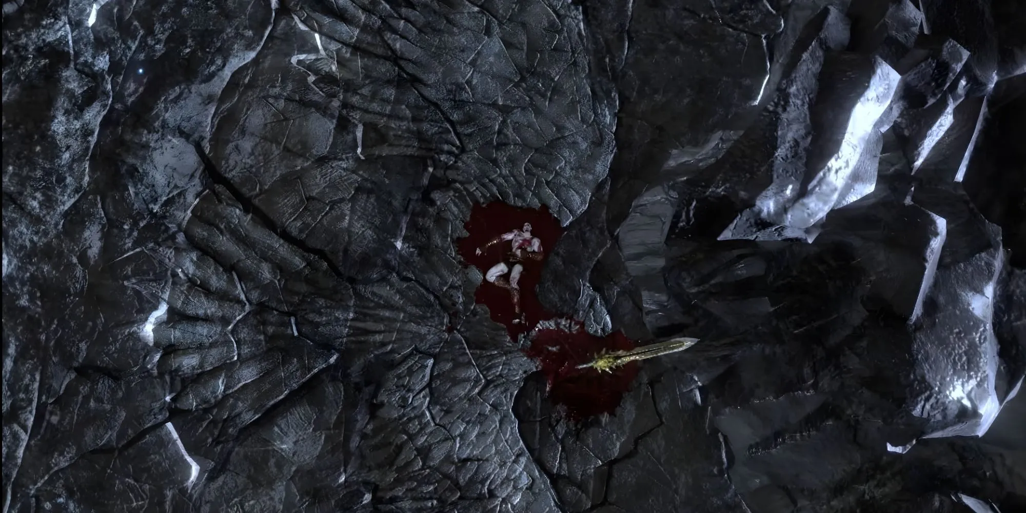 Kratos ở đoạn kết của God of War 3