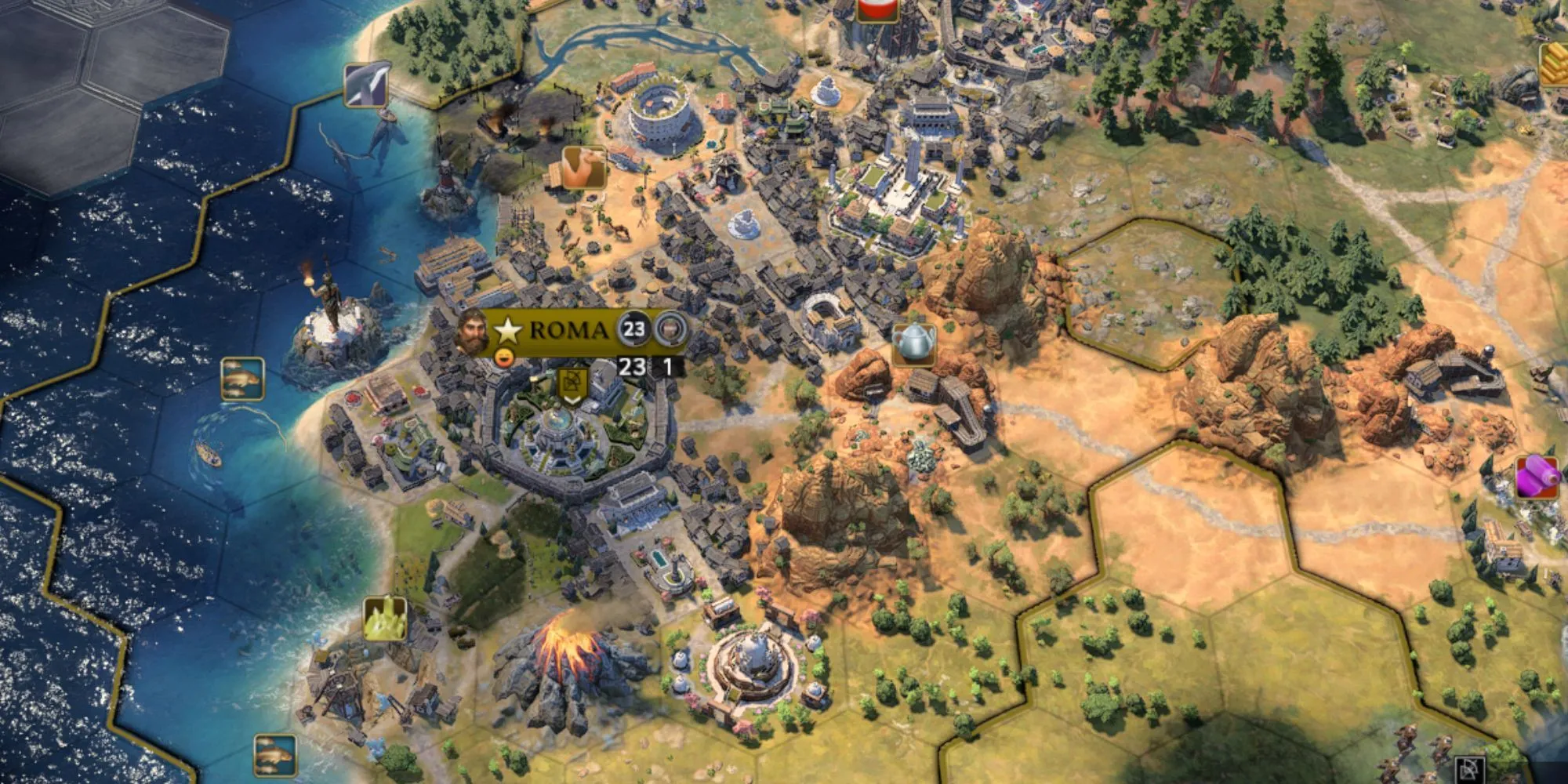 Kỳ quan thế giới hùng vĩ trong Civilization 7 với giao diện người dùng được cải thiện