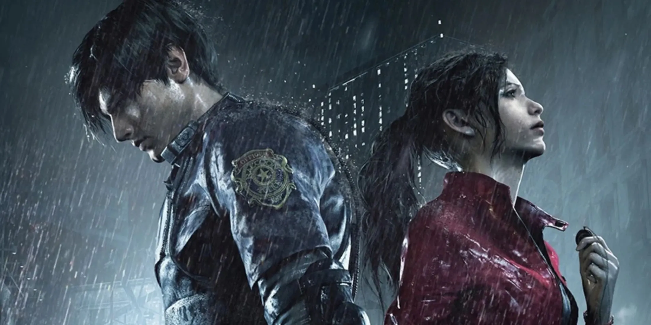 Leon và Claire đối mặt với zombie tại Raccoon City trong Resident Evil 2 Remake