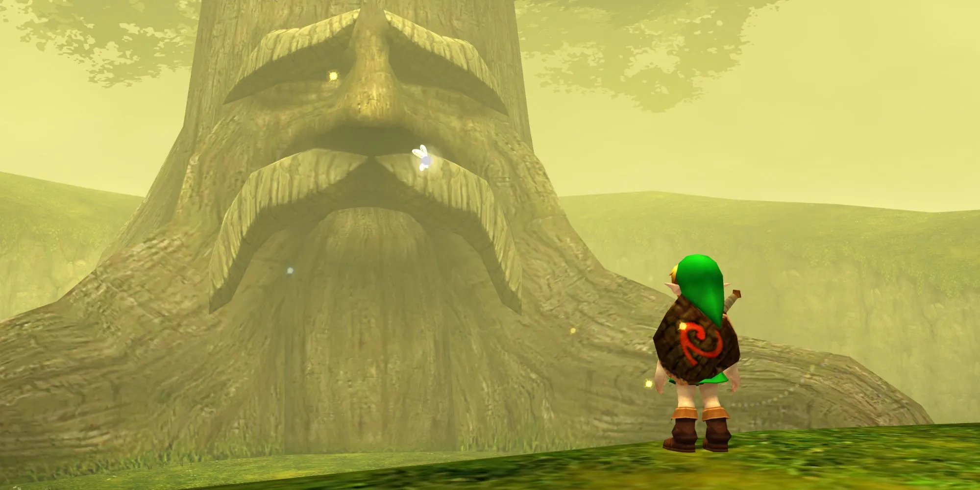Link đối thoại với Cây Deku vĩ đại trong game Ocarina of Time