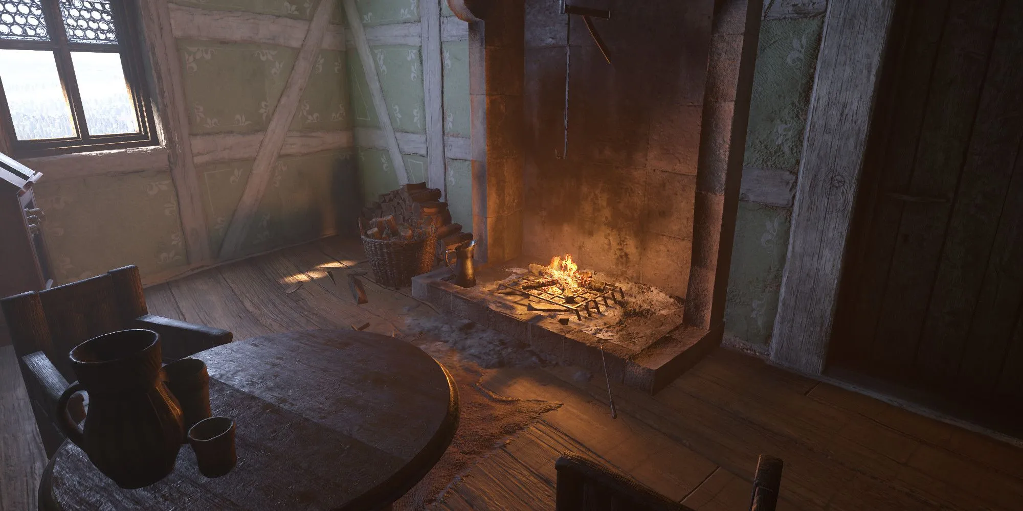 Lò sưởi thứ ba trong phòng Người ghi chép phía Crone, Lâu đài Trosky, Kingdom Come Deliverance 2