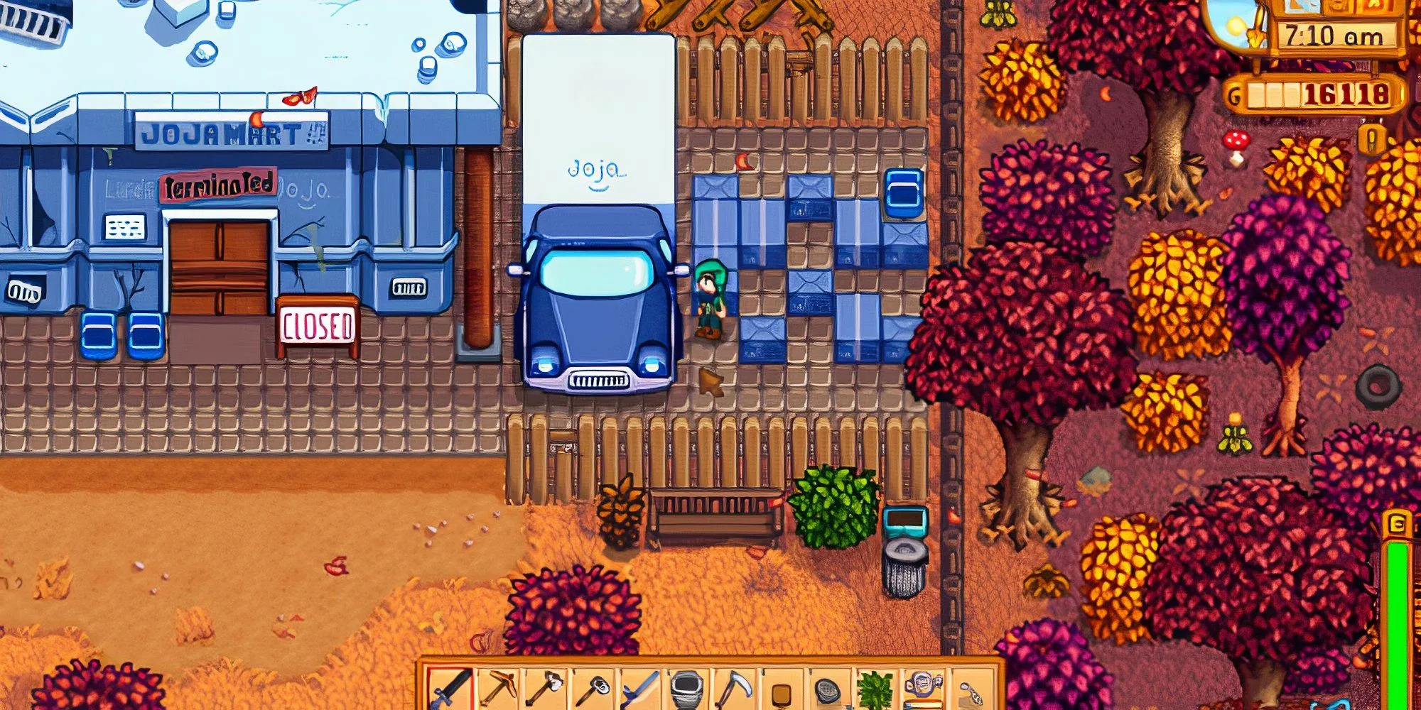 Logo JojaMart hiện diện trong Stardew Valley