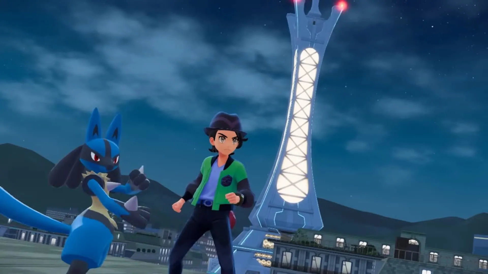 Lucario mạnh mẽ tại thành phố Lumiose trong Pokemon Legends Z-A