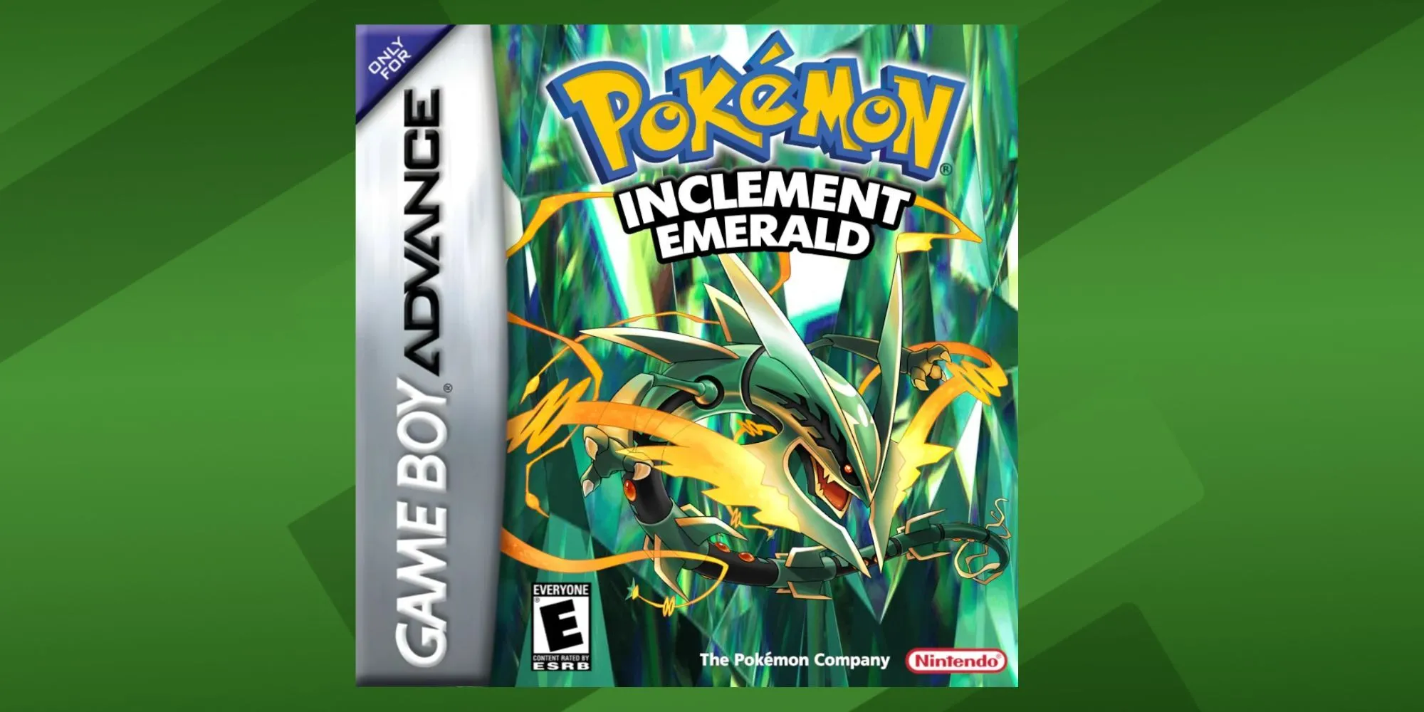 Màn hình bắt đầu của Pokémon Inclement Emerald với Rayquaza