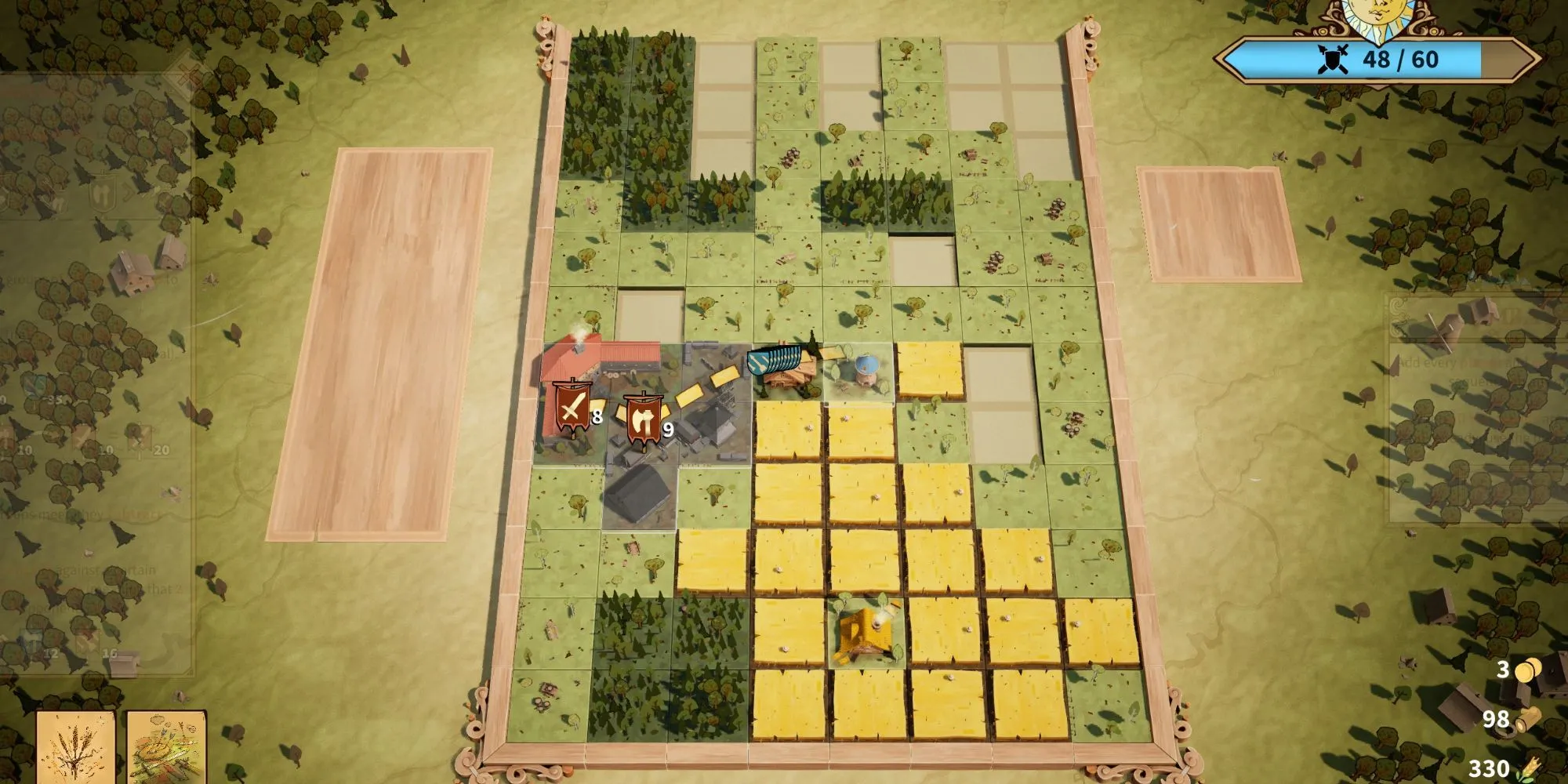 Màn hình chiến đấu trong game Drop Duchy, hiển thị các đơn vị tấn công công trình địch