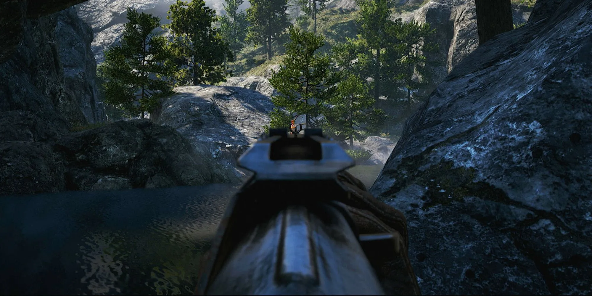 Màn hình game Far Cry 4 khi tắt hiển thị HUD